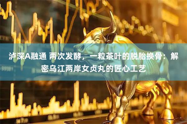 泸深A融通 两次发酵，一粒茶叶的脱胎换骨：解密乌江两岸女贞丸的匠心工艺