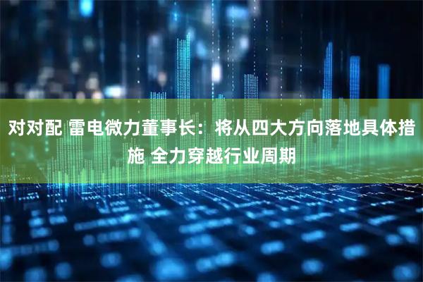 对对配 雷电微力董事长：将从四大方向落地具体措施 全力穿越行业周期
